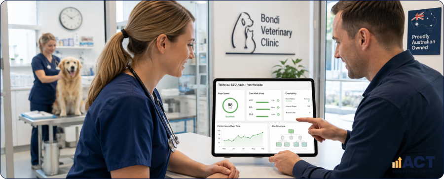 Technical SEO Fixes for Australian Vet Websites Page Speed, Core Web Vitals, and Crawlability Made Simple